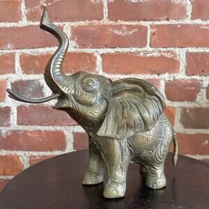 Bronze Elephant Figurine - Home Accent